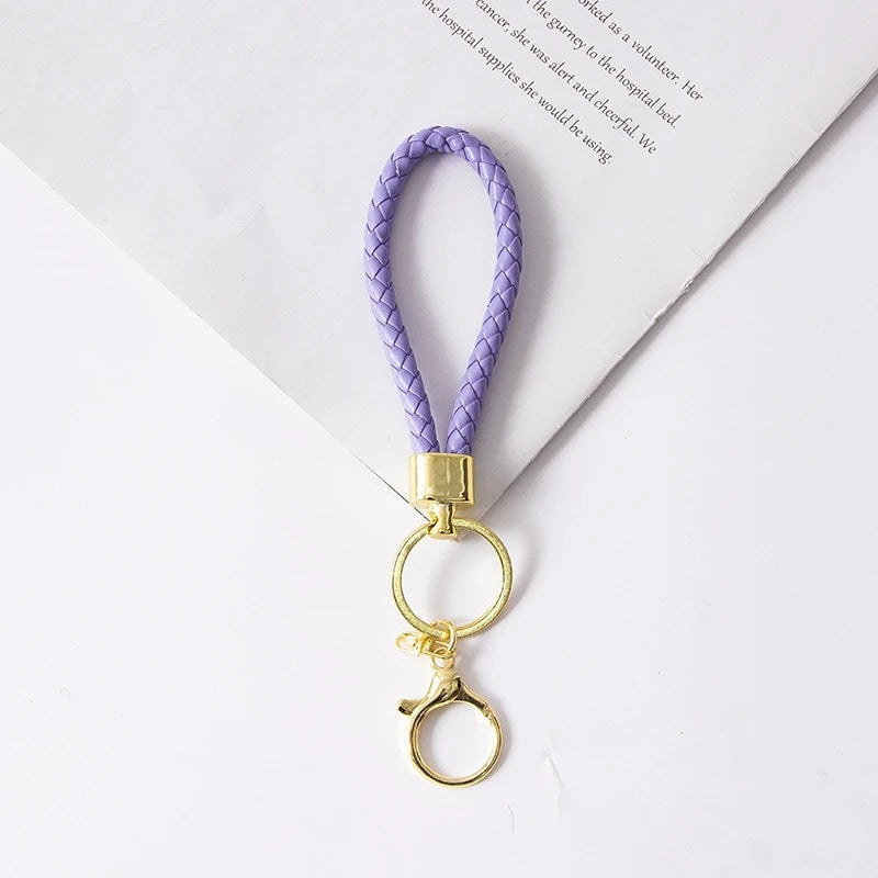 Wholesale Braided Leather Rope Keychain Car Keychain Key Ring Pendant Doll Accessories Event Small Gifts Wholesale
