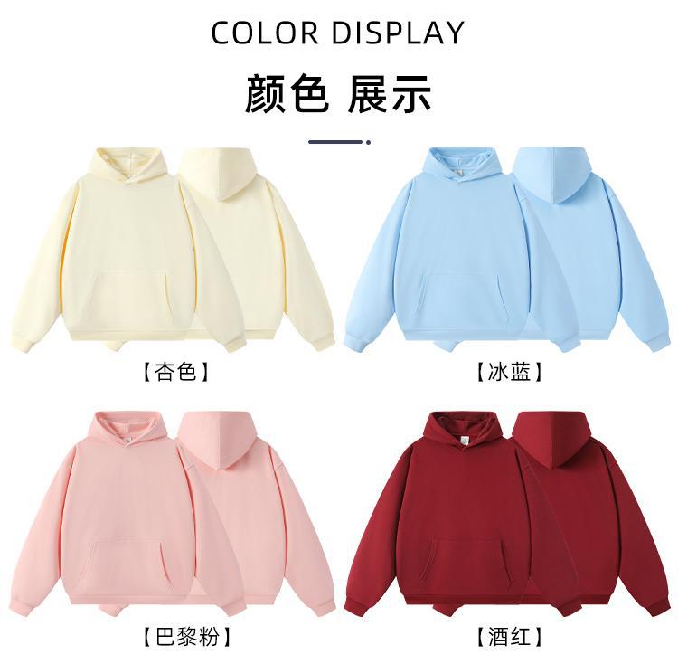 New Style Couple's Loose-Fitting Round-Neck Hooded Sweatshirt, Long-Sleeved Sweatshirt, Heavyweight Pure Cotton 400g Hoodie with Printed Logo