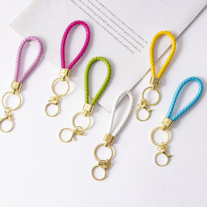 Wholesale Braided Leather Rope Keychain Car Keychain Key Ring Pendant Doll Accessories Event Small Gifts Wholesale