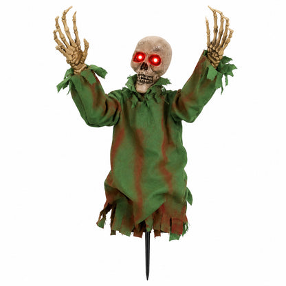 New Halloween sound-controlled half-body zombie decoration prop toy ornament cross-border horror prop gift light