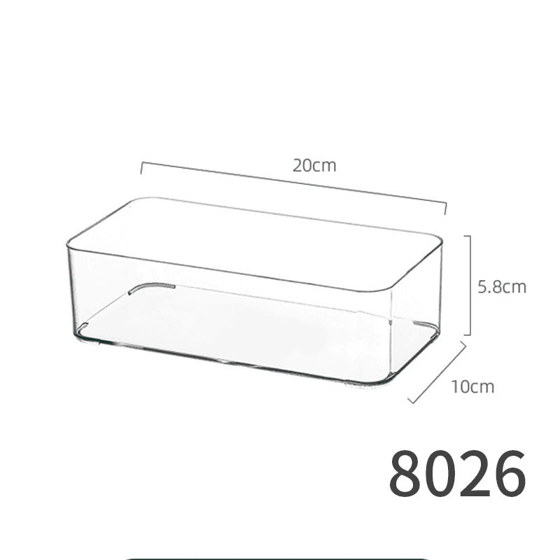Food-Grade Storage Box, Acrylic Refrigerator Storage, Desktop Book Storage Box, Student Dormitory Sundries, Facial Mask Organization