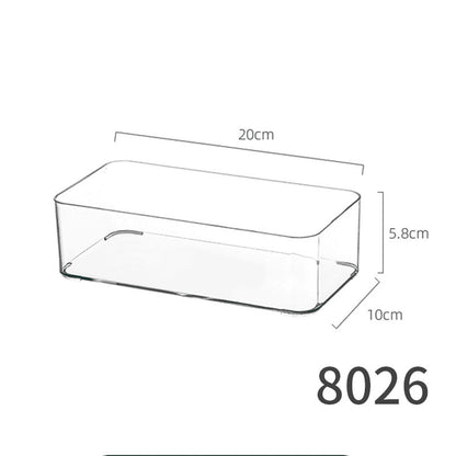 Food-Grade Storage Box, Acrylic Refrigerator Storage, Desktop Book Storage Box, Student Dormitory Sundries, Facial Mask Organization