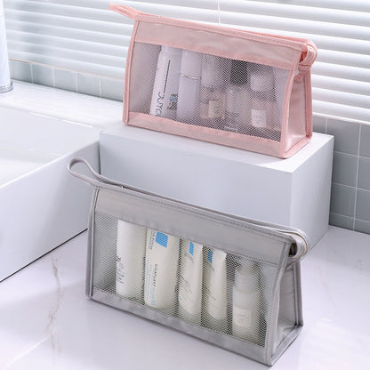 British Simple Toiletry Bag Waterproof and Convenient Hand-held Cosmetic Bag for Business Travel Carry-on Skin Care Products Storage Cosmetic Bag
