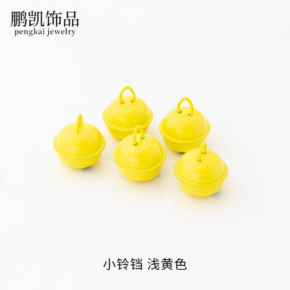22mm Colorful Cute Small Bell Metal Pet Open-Ended Bell Handmade Material DIY Creative Accessory Iron