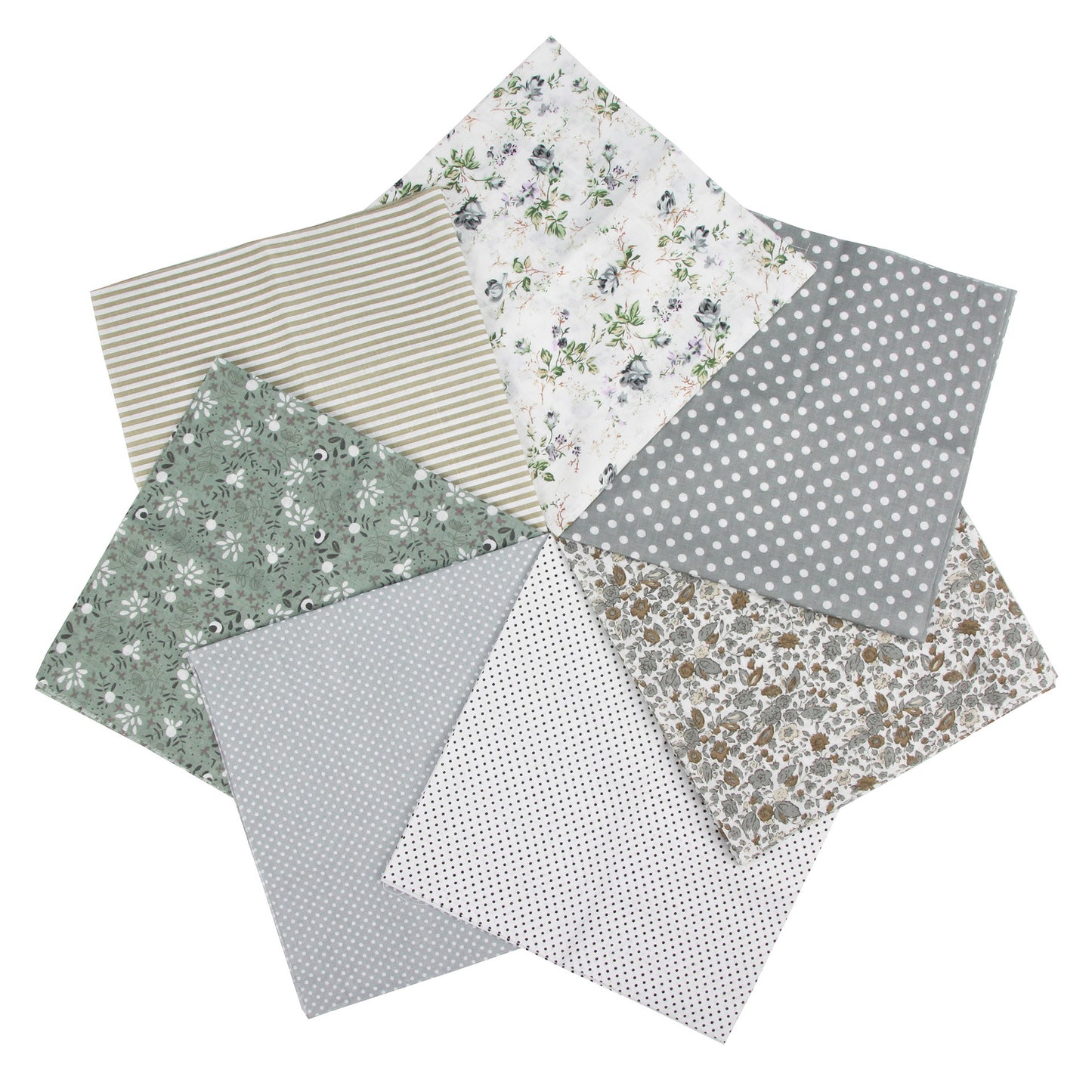 7 Color Patchwork Cloth Group Plain Flower Cloth Broken Plaid Dot DIY Cotton Small Fresh Plant Printing Cloth