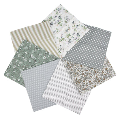 7 Color Patchwork Cloth Group Plain Flower Cloth Broken Plaid Dot DIY Cotton Small Fresh Plant Printing Cloth