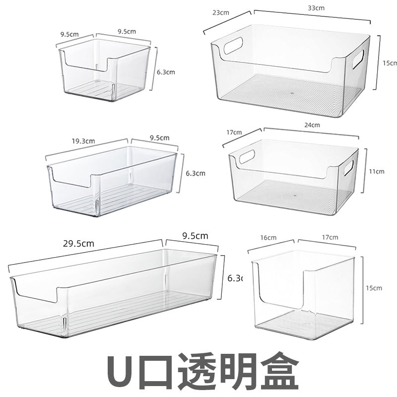 Enlarge 40cm Long Transparent Box Narrow Long Square Storage Box 15cm Wide Water-tight Drawer Finishing