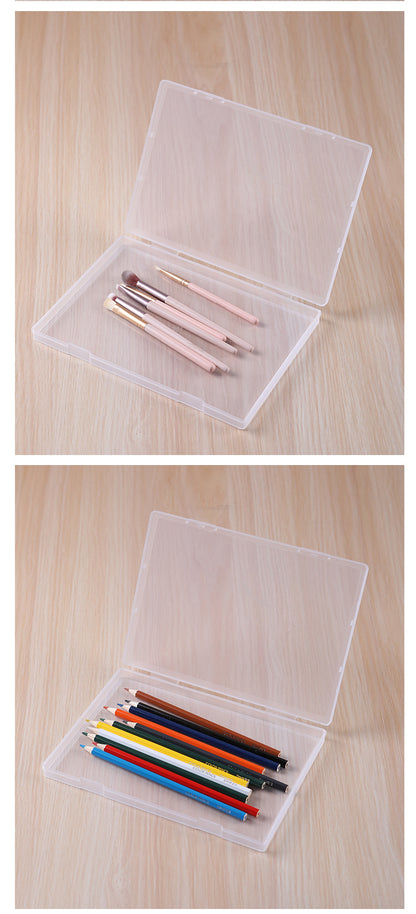 Full plastic industry high 1.7cm flat box transparent plastic box plastic storage box finishing box storage box