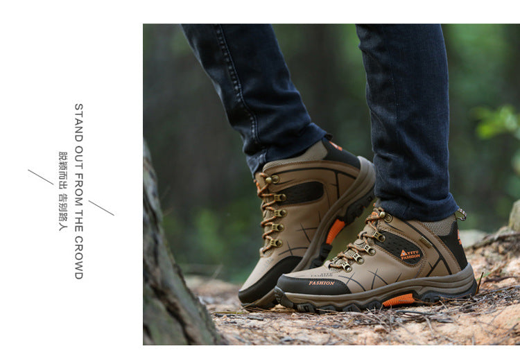 Cross-Border Recommendation for Autumn and Winter Men's Low-Top Outdoor Mountaineering and Hiking Sports Shoes, Men's Non-Slip and Wear-Resistant Work Boots