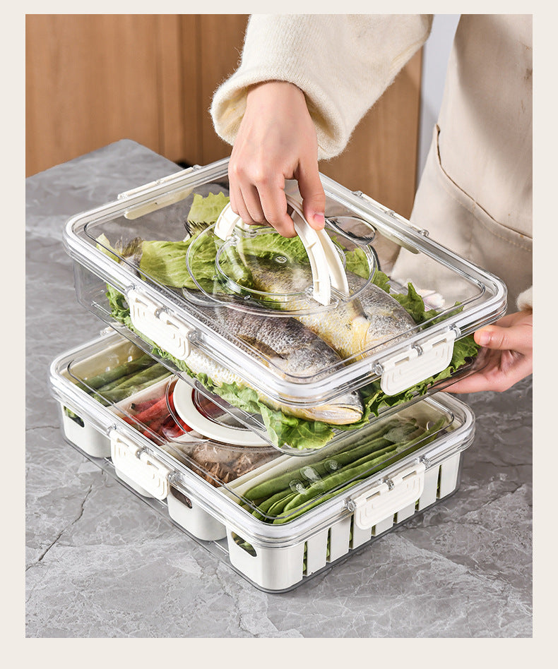 Seasoning Fresh-keeping Plastic Kitchen Sealed Box Spice Storage Box Food Grade Format Transparent Cereal Seasoning