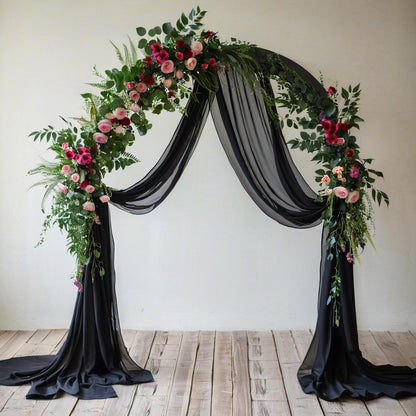 Wedding gauze curtain white gauze cross-border outdoor gauze curtain scene background decoration party wedding gauze wedding arch
