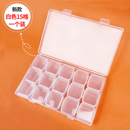 Jewelry Box Jewelry Storage Box Anti-oxidation Box Earrings Card Transparent Multi-compartment Portable Multifunctional Storage Box