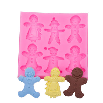 DIY Baking Christmas Series 6 Piece Set Flip Cake Christmas Party Silicone Mold Cake Decoration Spot