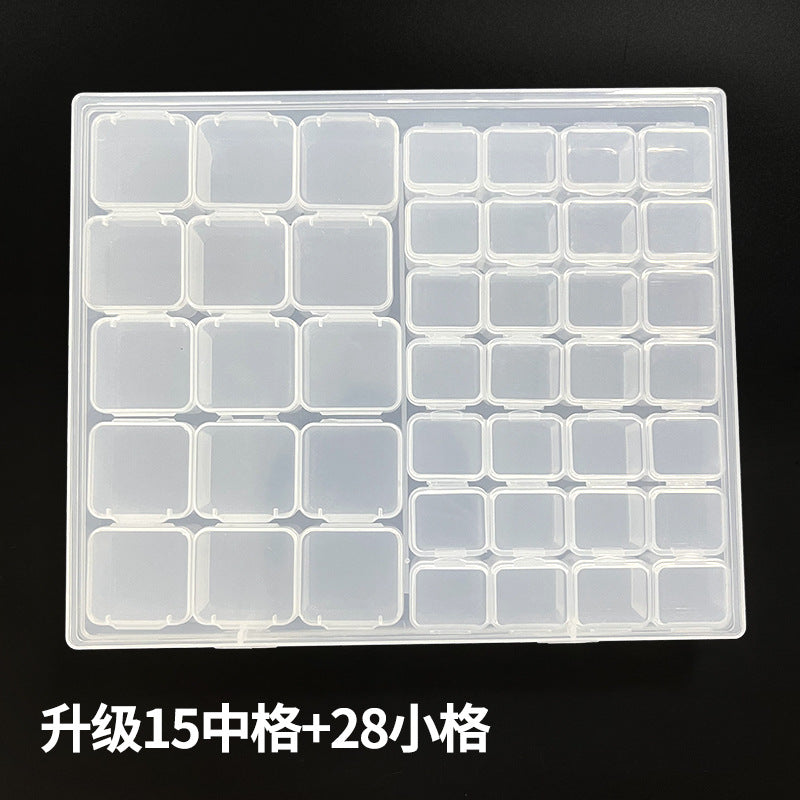 Jewelry Box Jewelry Storage Box Anti-oxidation Box Earrings Card Transparent Multi-compartment Portable Multifunctional Storage Box