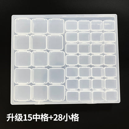 Jewelry Box Jewelry Storage Box Anti-oxidation Box Earrings Card Transparent Multi-compartment Portable Multifunctional Storage Box