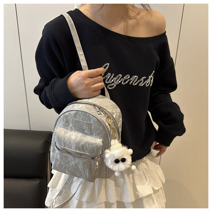 2025 High-Looking Fashionable Travel Small Bag Women's New Style Student Backpack for Work and Outing Backpack