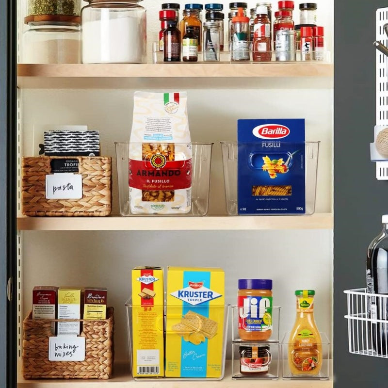 Transparent Storage Box Desktop Kitchen Cabinet Drawer Refrigerator Storage Box Acrylic Snacks Portable Storage Basket