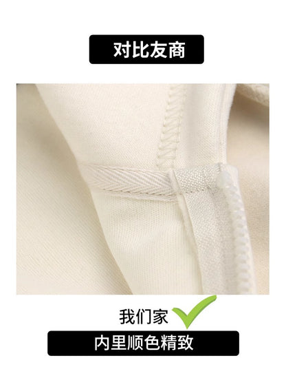 Early Spring Short Hooded Sweatshirt Jacket for Petite Women, Spring Outfit 2026 New Style, Regular Shoulder Cardigan for Spring and Autumn
