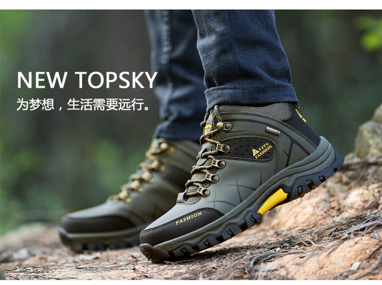 Cross-Border Recommendation for Autumn and Winter Men's Low-Top Outdoor Mountaineering and Hiking Sports Shoes, Men's Non-Slip and Wear-Resistant Work Boots