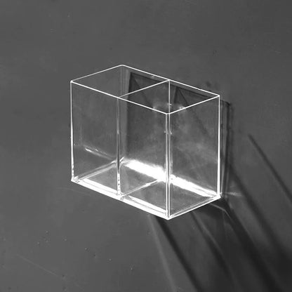 Desktop Wall Hanging Storage Box with Transparent Acrylic Cosmetics Bathroom Stationery Station Kitchen Storage Rack Bedside