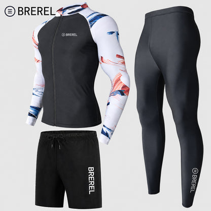 Sun Protection Swimsuit Men's Surfing Suit Split Quick-Drying Tight Jellyfish Suit Snorkeling Suit Wetsuit Full Body Long-Sleeved Trousers