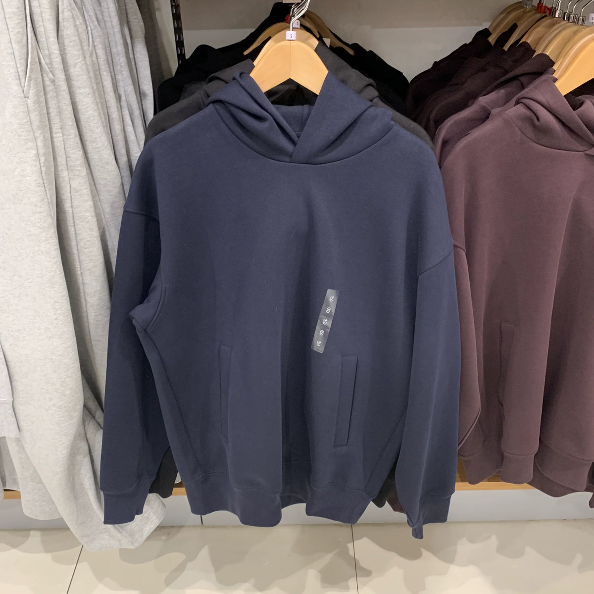 New Style Couple's Loose-Fitting Round-Neck Hooded Sweatshirt, Long-Sleeved Sweatshirt, Heavyweight Pure Cotton 400g Hoodie with Printed Logo
