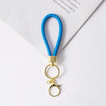 Wholesale Braided Leather Rope Keychain Car Keychain Key Ring Pendant Doll Accessories Event Small Gifts Wholesale