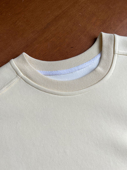 Luxi Simple Profile Loose BF Solid Color Lazy Pullover Sweatshirt Women's ins Letter Embroidered Long-sleeved Top 2267