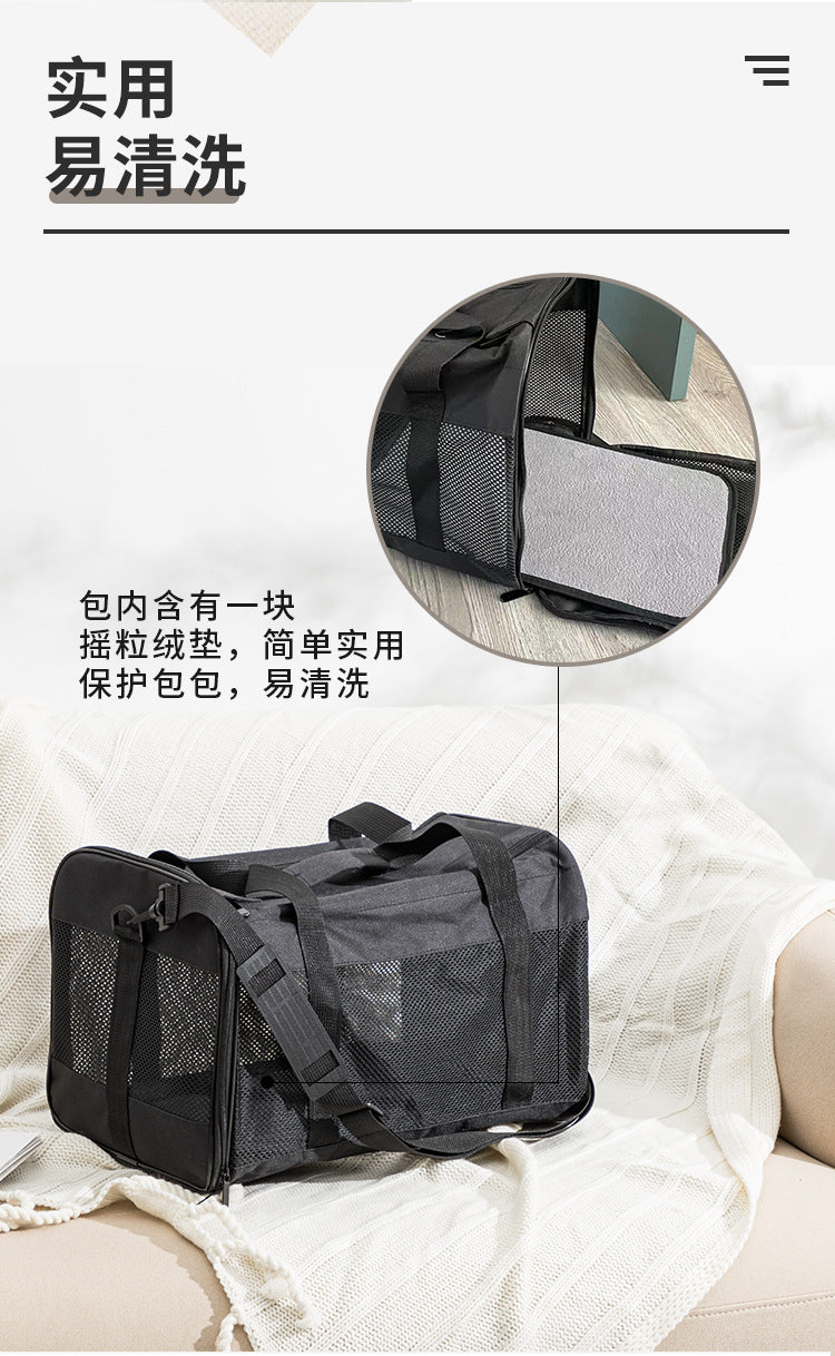 Cross-Border Pet Carrier Bag, Portable Small Dog Carrier, Pet Tote Bag, Mesh Breathable Large Capacity Cross-Body Cat Bag