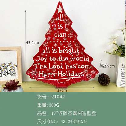Wanshan melamine plate factory wholesale cross-border European and American dried fruit snack plate home creative pumpkin shape Christmas plate