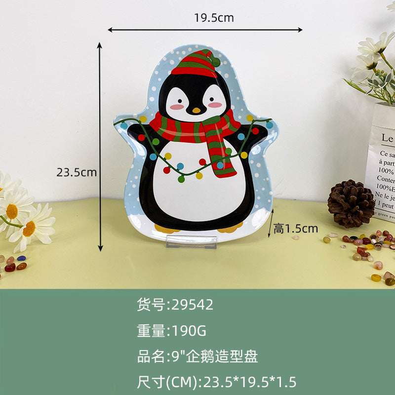 Wanshan melamine plate factory wholesale cross-border European and American dried fruit snack plate home creative pumpkin shape Christmas plate