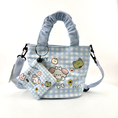 In-Stock New Small Cloth Bag Ins Cute Cartoon Women's Summer Cloth Bag Handbag Casual Tote Bag Upgrade