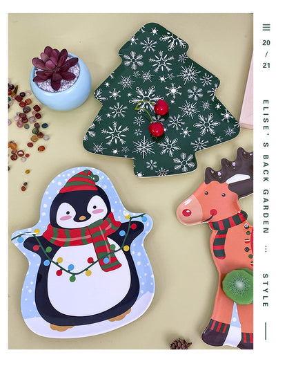 Wanshan melamine plate factory wholesale cross-border European and American dried fruit snack plate home creative pumpkin shape Christmas plate