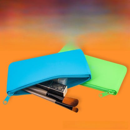 Silicone Travel Data Cable Clutch Bag for Storing Mobile Phones, Earphones, Makeup Brushes, and Cosmetics, Ins-Style Foreign Trade