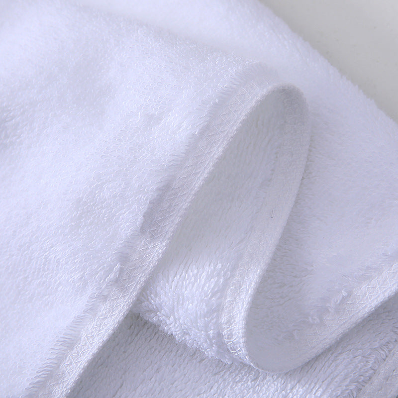 Hotel towel bath towel extra large absorbent pure cotton beauty salon hotel hot spring bed & breakfast white towel bath towel can add Logo