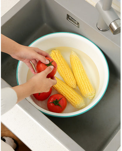 Washbasin plastic household large durable basin student dormitory baby contrast color small basin vegetable washing laundry foot basin