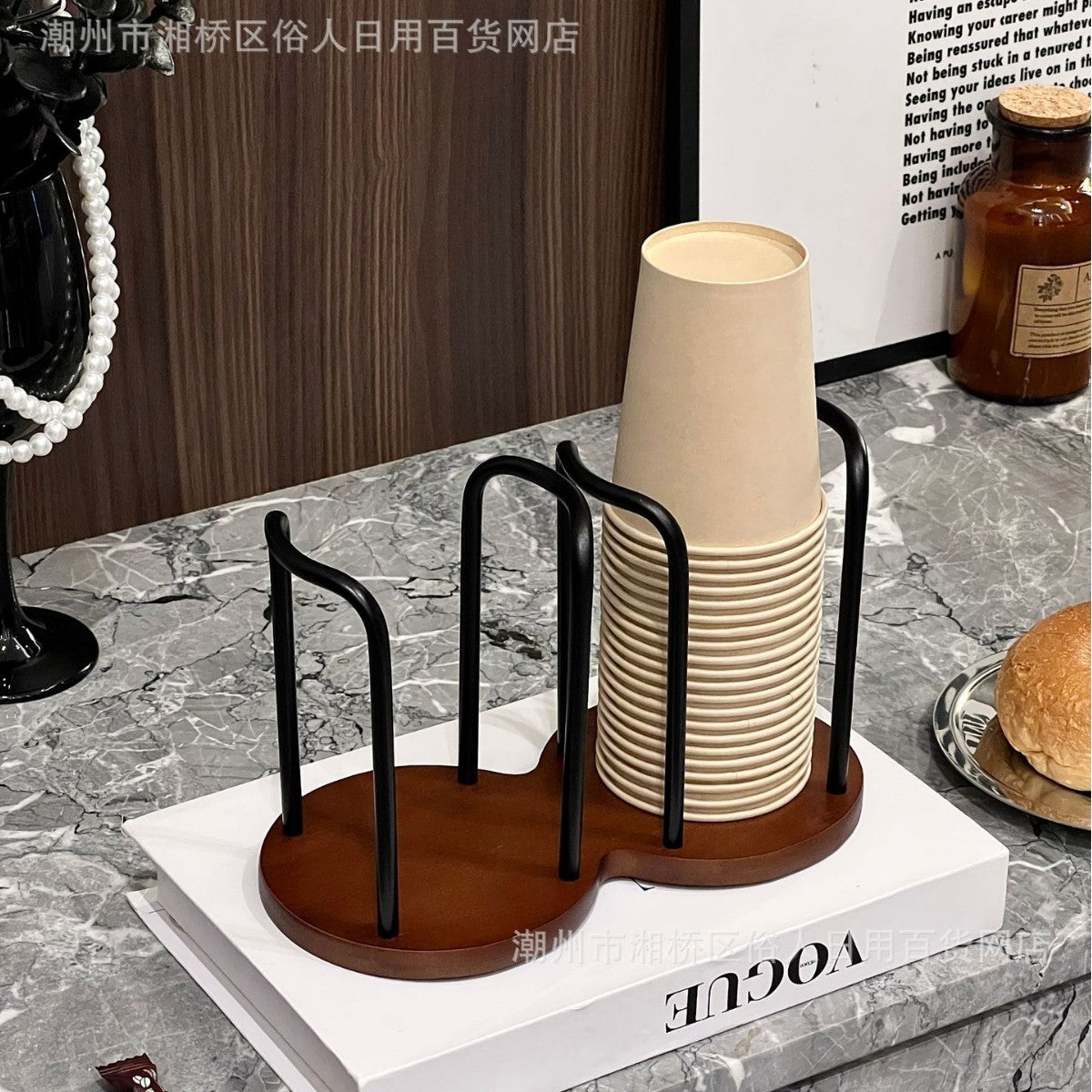 High-value Paper Cup Holder Disposable Cup Taker Desktop Coffee Table Storage Rack Tea Cup Coffee Cup Cup Holder