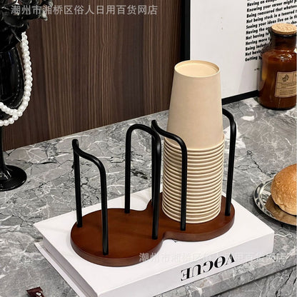 High-value Paper Cup Holder Disposable Cup Taker Desktop Coffee Table Storage Rack Tea Cup Coffee Cup Cup Holder