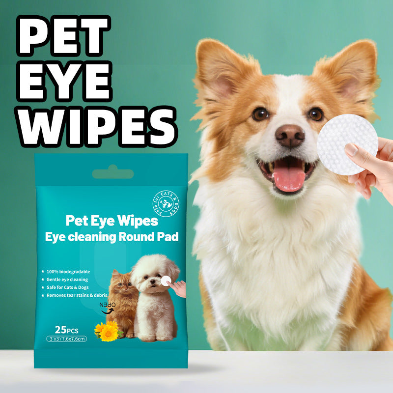 Foreign Trade Cross-Border Pet Tear Stain Wipes Pet Supplies Tear Stain Removal Cleaning Wet Wipes Cat Eye Tear Stain Removal