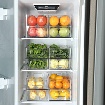 Transparent Storage Box Desktop Kitchen Cabinet Drawer Refrigerator Storage Box Acrylic Snacks Portable Storage Basket