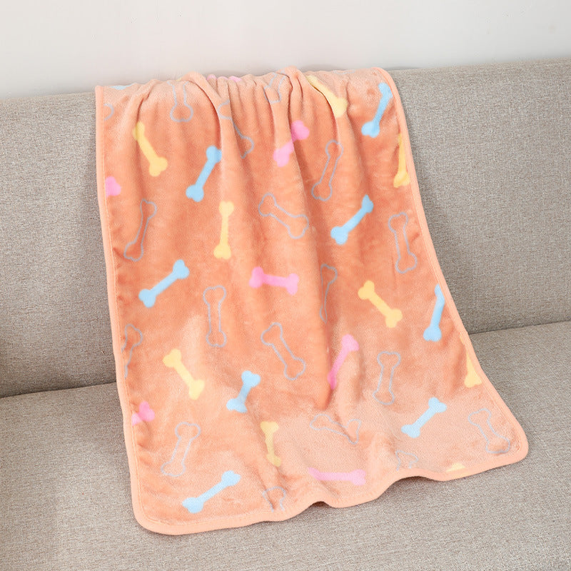 Cross-border pet blanket mat cat and dog flannel blanket autumn and winter warm blanket pet sleeping mat wholesale