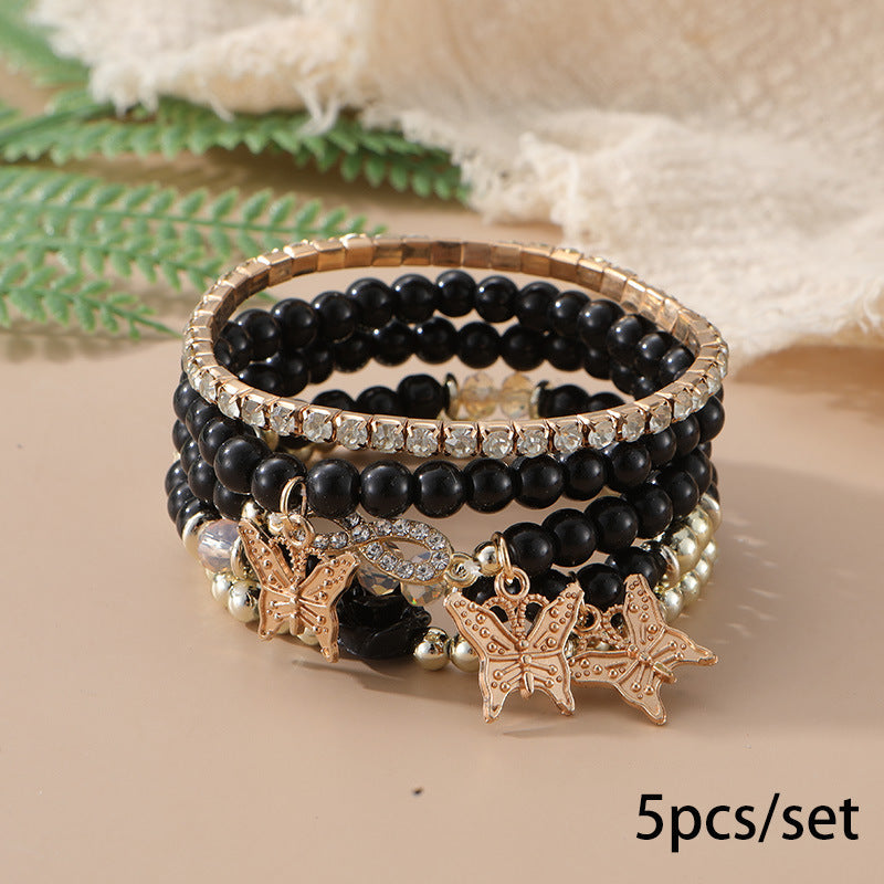 European and American Cross-Border Hot-Selling New Bohemian Bracelets Creative Tassel Multi-Layer Beaded Bracelets Fashion Jewelry