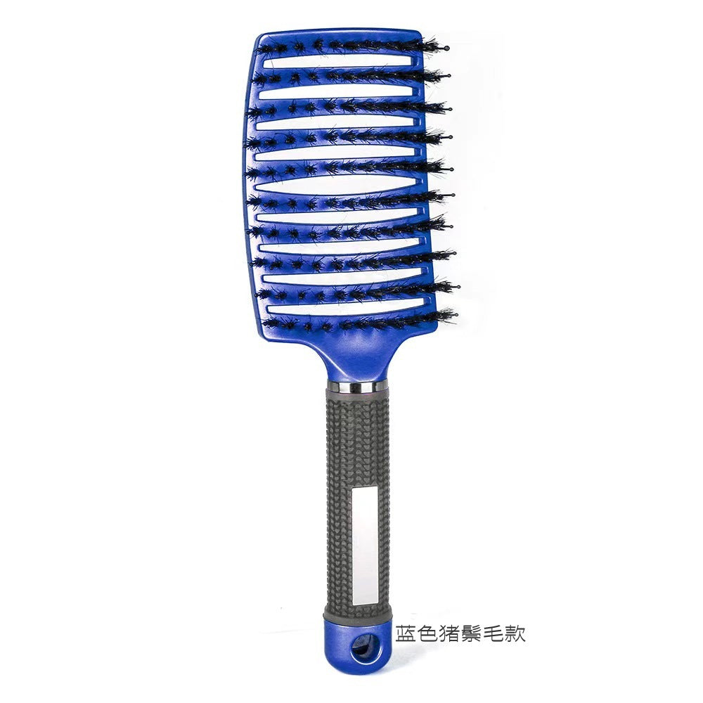 Cross-border Hot Pig Mane Big Bend Comb Fluffy Curly Hair Styling Comb Anti-static Hair Comb Home Hair Massage Comb