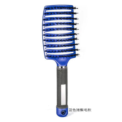 Cross-border Hot Pig Mane Big Bend Comb Fluffy Curly Hair Styling Comb Anti-static Hair Comb Home Hair Massage Comb