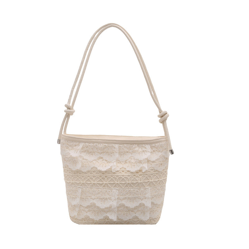 High-Looking and Large-Capacity Women's Small Square Bag 2025 Summer New Fashion Cute Lace Armpit Bag Commuter Shoulder Bag