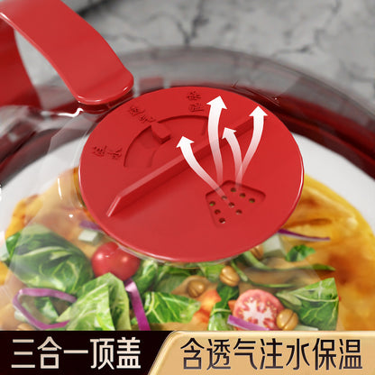 Microwave Oven Splash Cover High Temperature Resistant Bowl Cover Household Food Grade Plastic Heating Cover Special Hot Vegetable Cover for Fresh Keeping