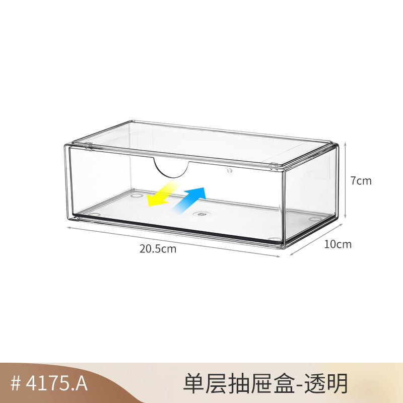 Enlarge 40cm Long Transparent Box Narrow Long Square Storage Box 15cm Wide Water-tight Drawer Finishing