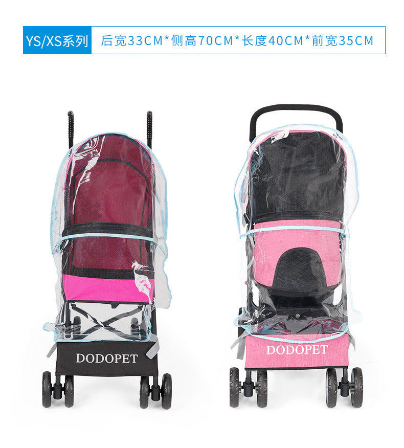 Dodopet Universal Pet Stroller Rain Cover Stroller Raincoat Dog Stroller Rain Cover Warm and Weatherproof
