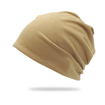 Cross-Border New Style Solid Color Slouchy Beanie, Popular Double-Layer Pullover Hat, Thin Postpartum Hat, Cold Weather Hat Wholesale