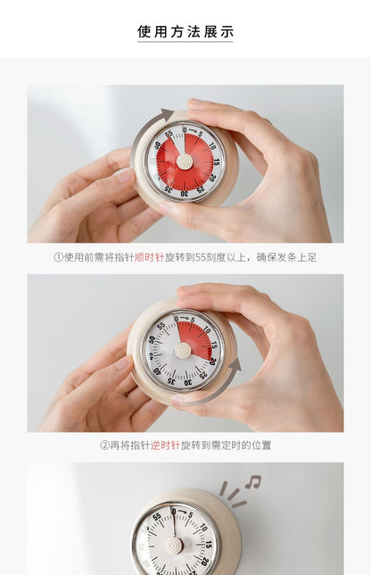 Export mechanical timer kitchen cooking timing reminder visual time management alarm clock countdown magnetic attraction